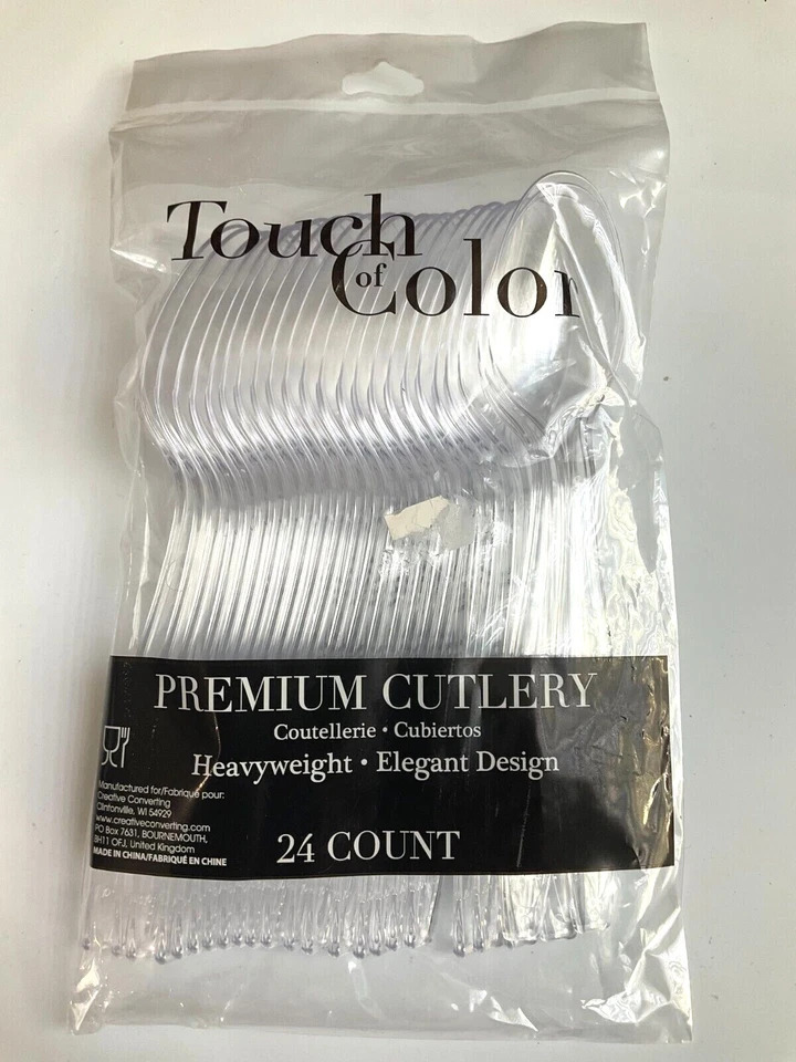 Plastic Spoons 24ct Heavy Duty Spoons, Pink Yellow Blue Orange Clear and More - Image 1 of 1