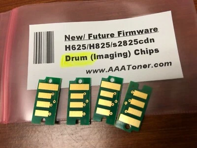 4 x Recarga de chip de batería de imagen para impresora en la nube Dell H625cdw, H825cdw, S2825cdn Foto 1 de 4