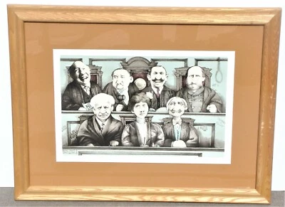 Litografía en color firmada por Charles Bragg Tribunal de Apelaciones Foto 1 de 4