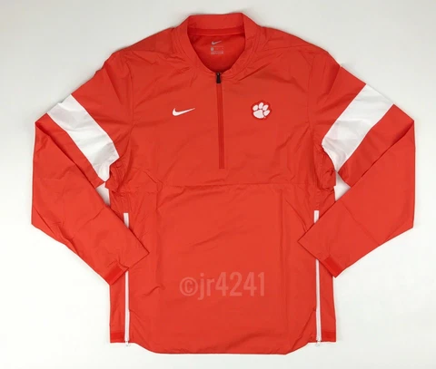Clemson Tigers Nike Lightweight Football Jacket 1/4 Zip Men's M AO5858 Orange Cover