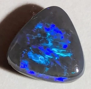 1.31ct Semi-Black Opal Blue Aqua Trilliant Lightning Ridge AU! - Picture 1 of 10