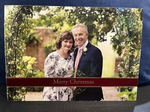 Autographed Christmas Card - From Tony Blair To Mary Wilson 2015