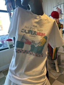 1980s Screen Stars Mom Tshirt-Single Stitch-Medium-Graphic-Novelty Tee-cartoon - Picture 1 of 9