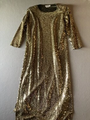 Vestido grande vintage para mujer Kathleen Usherwood for Periphery? Metálico #2084 Foto 1 de 4