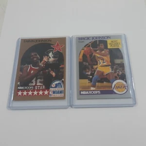 Lot 2 1990 LAKERS Magic Johnson MVP NBA Hoops Card #157 & #18 Allstar MVP - Picture 1 of 6