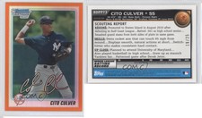 2010 Bowman Draft Chrome Draft Picks Orange Refractor /25 Cito Culver #BDPP73