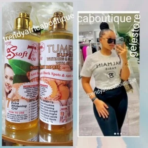 1 Bottle Soft 7 Tumeric & Honey Whitening & Glowing Oil, Body Repair. 250ml - Picture 1 of 5