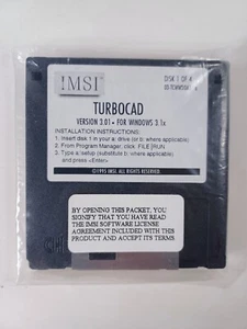 IMSI™ TurboCAD™ Version 3.01 for Windows- 3.5" floppy disks only Vintage - Picture 1 of 4