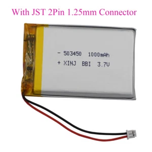 Batería recargable de polímero de litio de 3,7 V 1000 mAh 3,7 Wh 503450 JST 3 pines 1,25 mm - Imagen 1 de 6