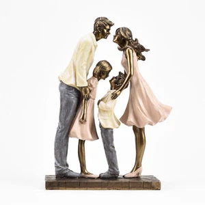 Family Kissing Figurine Ornament Love Parents Children Gift 25cm - Picture 1 of 3