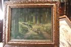 Antique Ornate Framed Print 1920 The Source of Supply Loggers CT Wilson 16x20