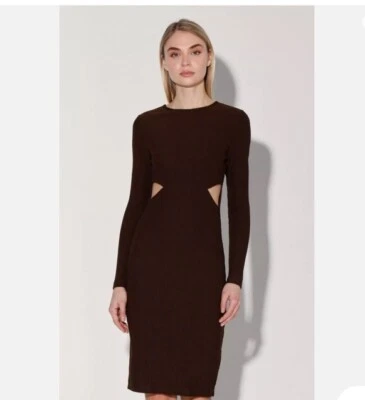 Vestido Walter Baker Cristal Acanalado Cremallera Trasera Azul Marino Talla Pequeña Nuevo con Etiquetas $228 Foto 1 de 4