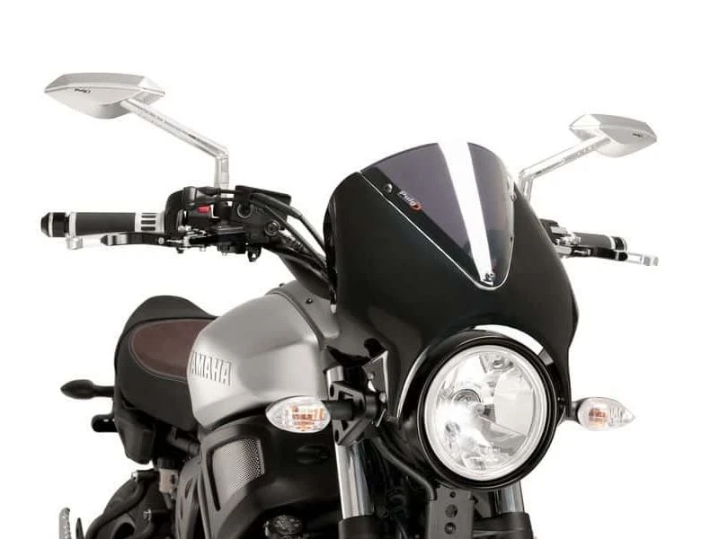 Puig Retrovision черный полуобтекатель и легкий дымовой экран 195 мм Yamaha XSR 700 16-20 - Изображение 1 из 1