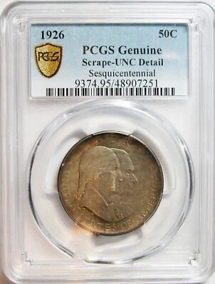 1926 Sesquicentennial Commemorative Half Dollar PCGS UNC Details - Image 1 of 3