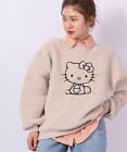 Sanrio Hello Kitty Sweatshirt Boa Fleece Ecru Unisex JP LTD Original Presale