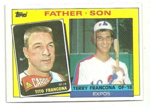 FRANCONA PADRE E HIJO #134 - TOPPS CASI NUEVO - MONTADO 1985 - Imagen 1 de 2