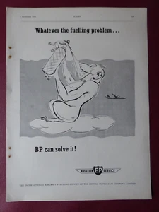 9/1958 PUB AIR BP AVIATION SERVICE AIRCRAFT FUELLING SINGE MONKEY ORIGINAL AD - Foto 1 di 1