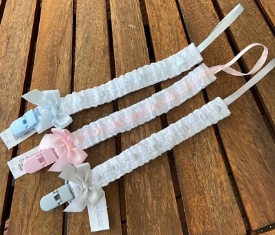 JUST FOR ME Dummy Clip Spanish/Romany Style Pacifier Clips - FREE POSTAGE
