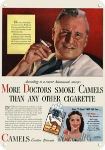 1946 Doctor Smokes Camel Cigarrillos Réplica Decorativa Letrero de Metal - Imagen 1 de 1