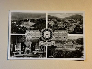 Grusse aus Baden-Baden Ruleta Alemania Multi-Vista Postal 1953 1950s - Imagen 1 de 2