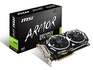 MSI Gaming GeForce GTX 1060 6GB GDRR5 192-BIT Hdcp VR OC GTX 1060 Armor 6G - Picture 1 of 3