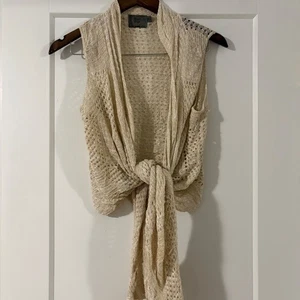 Süße Sinful NY Weste drapiert vorne offen ärmellos Cardigan Strick leicht M - Bild 1 von 7