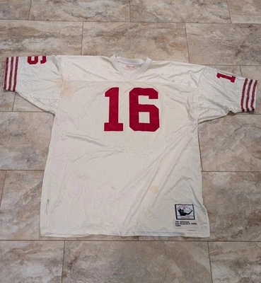 Camiseta de fútbol Mitchell & Ness #16 Joe Montana 49ers talla 60 retro 1989 Foto 1 de 4
