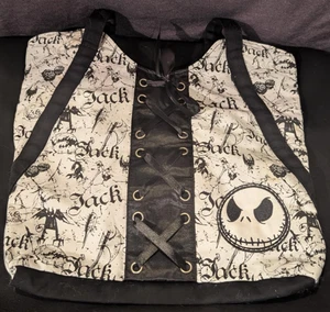 Disney Burton Nightmare Before Christmas Jack Skellington Corset Tote Bag Purse - Picture 1 of 5