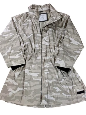 Chaqueta Calvin Klein Performance Mujer 2X Beige Camuflaje Capucha Cremallera Abrigo Anorak Foto 1 de 4