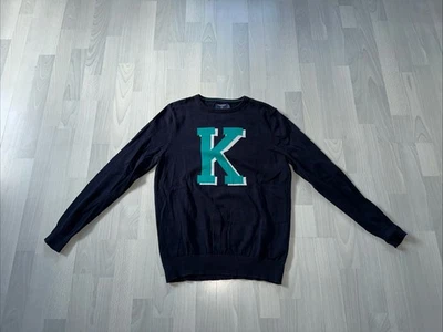 Baumwolle Pulli blau Springfield Gr. S mit Buchstabe K - Bild 1 von 2