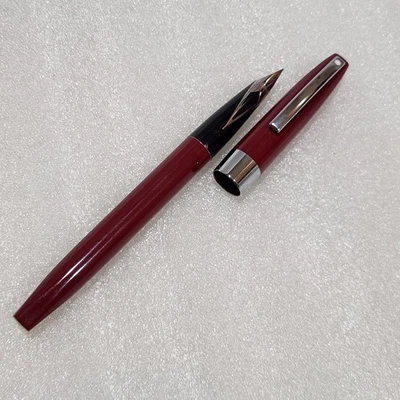 CANETA TINTEIRO VINTAGE SHEAFFER IMPERIAL BORGONHA S.STEEL NOVA NA CAIXA - Imagem 1 de 4