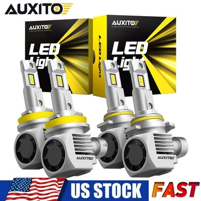 AUXITO 9005 H11 H8 H9 Noiseless LED Headlight Kit High Low Beam Light Bulb 6000K - Image 1 of 4