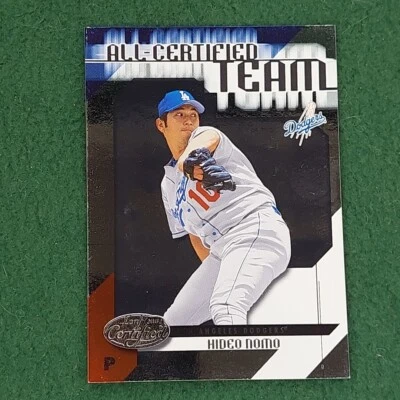 Tarjeta de béisbol Hideo Nomo Dodgers 2002 con certificación Leaf #AC-12 todas certificadas Foto 1 de 4