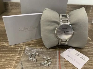 Calvin Klein Watch ‘Cheers’ Stainless Steel Swarovski Crystal Bangle Watch - Picture 1 of 3