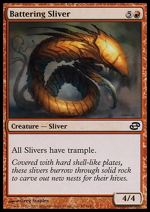 Magic the Gathering MTG Battering Sliver (95) Planar Chaos   LP - Image 1 of 1