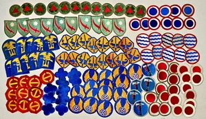 ORIGINAL LARGE GROUP LOT OF 127 WWII US Army Military Patches #10 - Picture 1 of 10