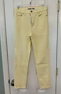 Lands End Women’s Stretch Jeans Yellow Size 6, high rise slim ankle jean - Picture 1 of 3