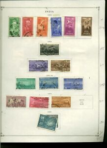 Collection, India Part C Scott Album Page, 1952/1962, Cat $75, Mint & Used