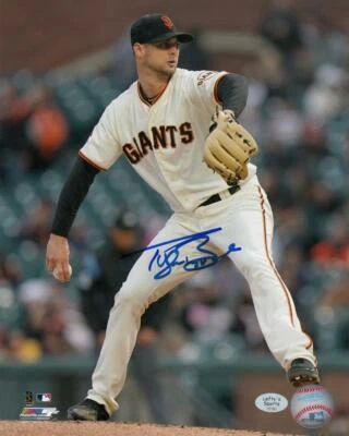 Foto autografiada blanca 8x10 Tyler Beede SF Giants firmada en tienda 14/09/19 Foto 1 de 2