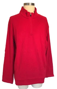 Lands' End Hombre Pullover Rojo 1/4 Media Cremallera Sudadera Talla XXL Nuevo sin Etiquetas - Imagen 1 de 8