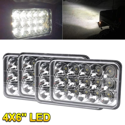 Faros LED altos/bajos de 4x6"" para Chevrolet K1500 K2500 K3500 1988-1991 4 un. Foto 1 de 4