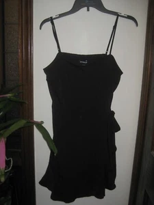 NWT Express Adjustable Spaghetti Strap Little Black Mini Dress Size Medium - Picture 1 of 11