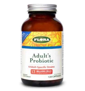 Flora - Adult's Probiotic Blend Six Adult-Specific Strains Raw Probiotic 120 Cps - Picture 1 of 4