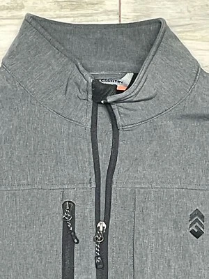 Free Country Mens Soft shell Full Zip Fleece Lined Jacket Gray XL - Image 1 of 4