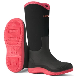 HISEA Women's Tall Rain Boots Waterproof Seamless Anti-Slip Outdoor Work Wellies - Picture 1 of 47