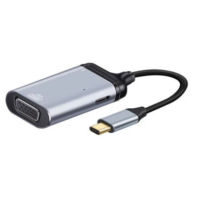 CY USB-C Type C to VGA RGB Diaplays Converter HDTV Adapter 60hz 1080p with PD - Image 1 of 4