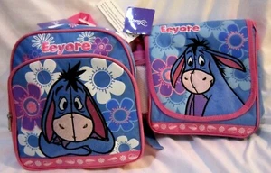 WALT DISNEY WINNIE THE POOH EEYORE 12" RUCKSACK & PASSENDE 9,5" LUNCHBOX - NEU - Bild 1 von 5