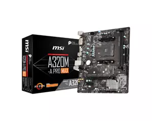 A320M-A PRO MAX supports 1st,2nd and 3rd gen AM4 DVI HDMI Supports Windows 7 M.2 - Picture 1 of 3