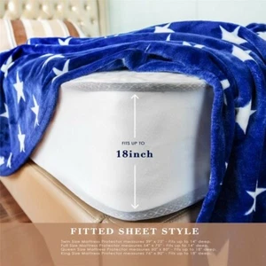 JML Twin Fitted Waterproof Mattress Protector, Soft Microfiber Noiseless Mattres - Picture 1 of 4