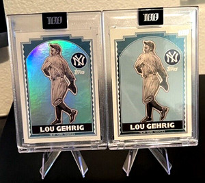 Topps Project100 #85 Lou Gehrig by Mike Willcox Deluxe /100 AND parallel /299